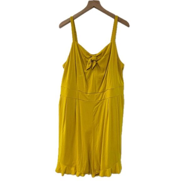 Torrid Mustard Yellow Romper - Size 2X - Picture 1 of 6